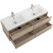 Тумба под раковину BelBagno Kraft KRAFT-1200-4C-SO-2-RGB 120 см, подвесная, Rovere Galifax Bianco