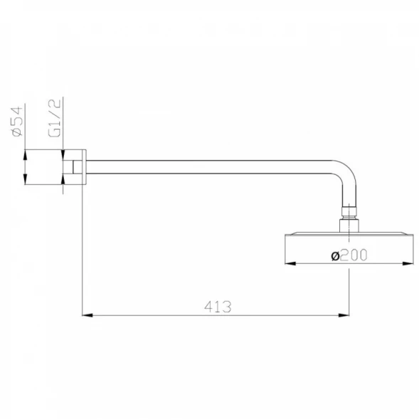 Верхний душ 200 мм BelBagno Ancona ANCONA-SLD-CRM