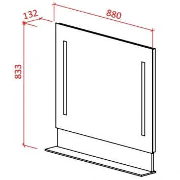 Зеркало 88x83,3 см белый глянец Astra-Form Альфа 020306/020307