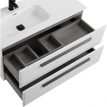 Тумба под раковину Cezares Eco ECO-CER-N-1000-2C-SO-BL-L 100 см L, подвесная, Bianco Lucido