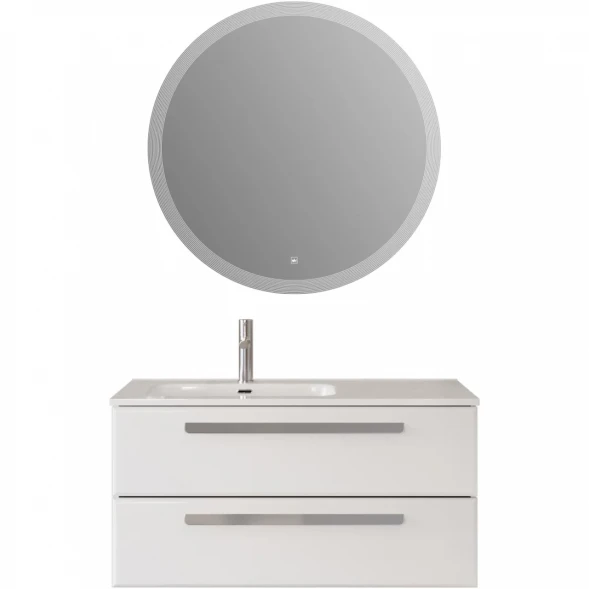 Тумба под раковину Cezares Eco ECO-CER-N-1000-2C-SO-BL-L 100 см L, подвесная, Bianco Lucido