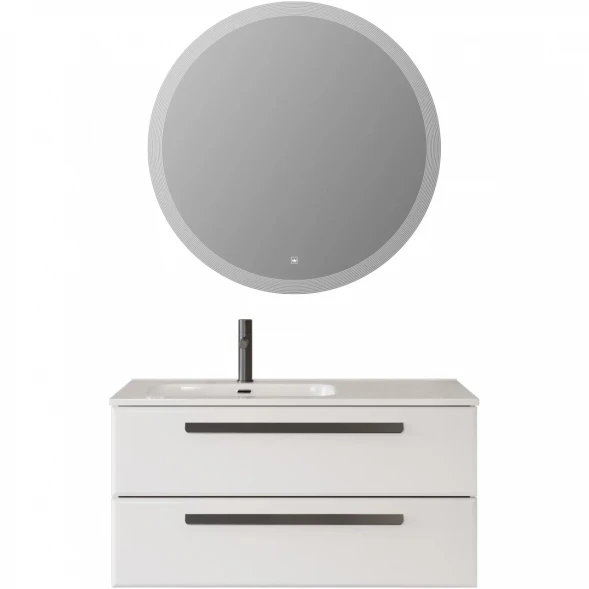 Тумба под раковину Cezares Eco ECO-CER-N-1000-2C-SO-BL-L 100 см L, подвесная, Bianco Lucido