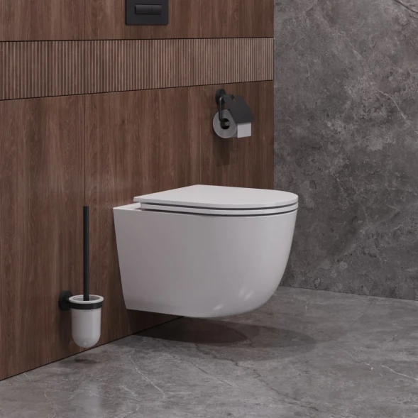 Унитаз подвесной Cezares Relax CZR-38088-49-TH-TOR/SC безободковый, торнадо, с сиденьем микролифт, белый