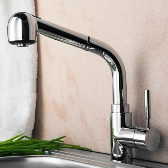 Смеситель для кухни с выдвижной лейкой WasserKRAFT Main 4166