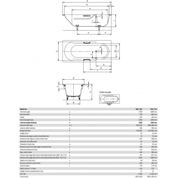 Ванна стальная Kaldewei Rondo 710 221700010001 180x80 см, альпийский белый