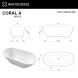 Ванна из литьевого мрамора Whitecross Coral A 0213.165075.200 165x75 см, отдельностоящая, белый матовый
