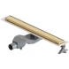 Душевой трап (лоток) Boheme Premium Linear 982-60-G 60 см, с решеткой, 2 в 1 под плитку, золотой