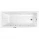 Акриловая ванна Whitecross Wave Slim 0111.170075.100.SMARTNANO.CR 169,5x75 см, с гидромассажем, белый