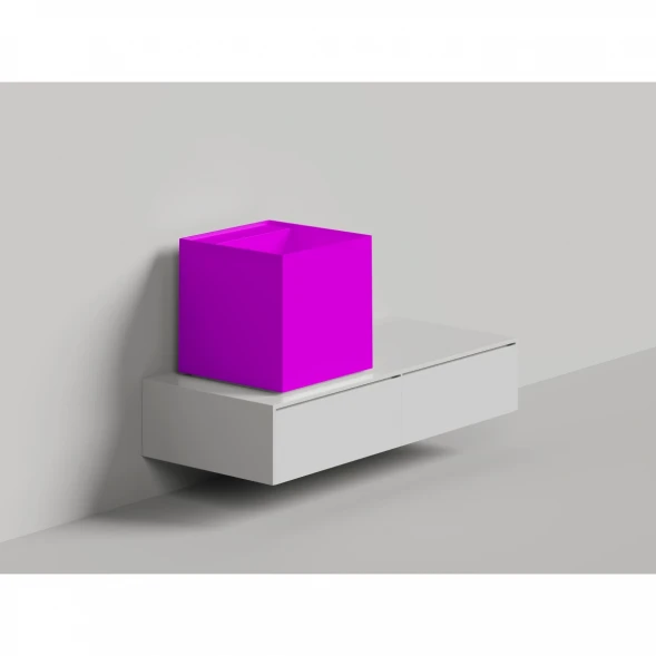 Раковина-чаша Salini S-Sense Armonia Square Top 03 130513TGF 45x45 см, накладная, покраска по RAL глянец полностью