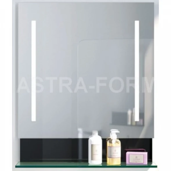Зеркало 68x83,3 см белый глянец Astra-Form Альфа 020305/020307