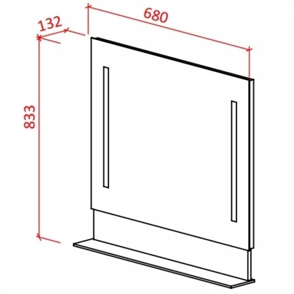 Зеркало 68x83,3 см белый глянец Astra-Form Альфа 020305/020307