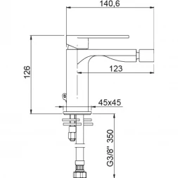 Смеситель для биде AQG Alpha 01ALP200BL белый матовый