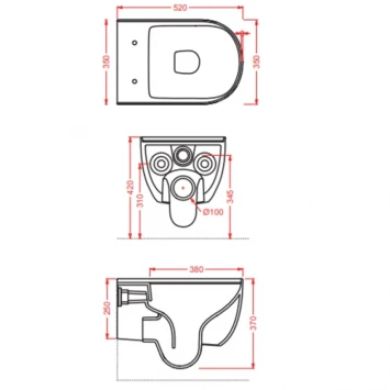 Унитаз подвесной Artceram The One THV001 13 00 arancio cammeo безободковый, оранжевый