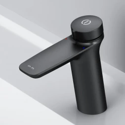 Смеситель для раковины Am.Pm Inspire 2.0 F50A02522 без донного клапана, черный матовый