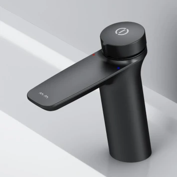 Смеситель для раковины Am.Pm Inspire 2.0 F50A02522 без донного клапана, черный матовый