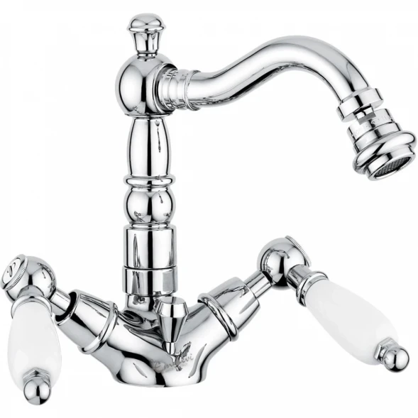 Смеситель для биде Emmevi Deco Ceramic 121614/CR с донным клапаном, хром