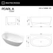 Ванна из литьевого мрамора Whitecross Pearl A 0214.155080.100 155x80 см, белый глянец