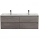 Тумба под раковину BelBagno Kraft KRAFT-1200-4C-SO-2-CG 120 см, подвесная, Cemento Grigio