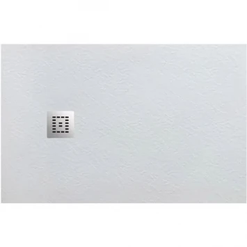 Душевой поддон BelBagno Uno TRAY-MR-UNO-AH-140/80-35-W-CR 140x80 см, из литьевого мрамора, прямоугольный, белый