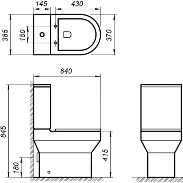 Чаша напольного безободкового унитаза BelBagno Norma BB339CPR