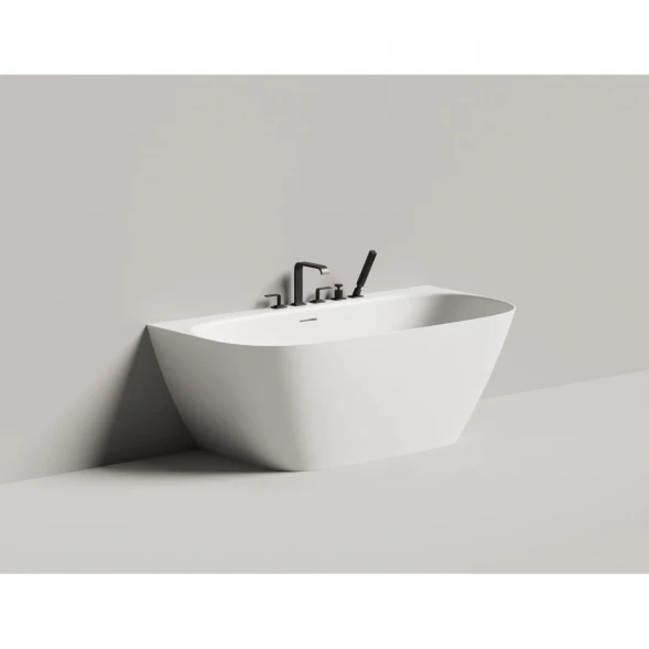 Ванна из литьевого мрамора Salini S-Stone Sofia Wall 102527M 160x80 см, белый матовый