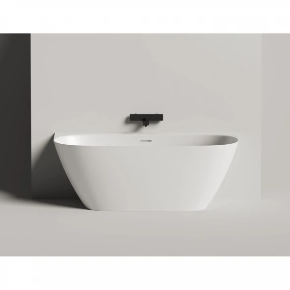 Ванна из литьевого мрамора Salini S-Stone Sofia Wall 102527M 160x80 см, белый матовый