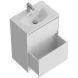 Тумба под раковину BelBagno Kraft KRAFT39-600/390-2C-PIA-BO 60,5 см, напольная, Bianco Opaco