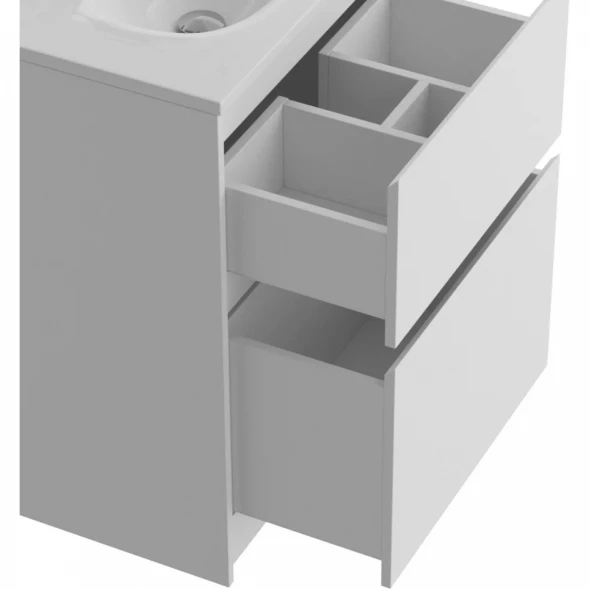 Тумба под раковину BelBagno Kraft KRAFT39-600/390-2C-PIA-BO 60,5 см, напольная, Bianco Opaco