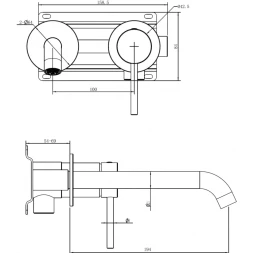 Смеситель для раковины Abber Wasser Kreis 316 AF8112BST-M встраиваемый, нержавеющая сталь