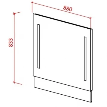 Зеркало 88x83,3 см белый глянец Astra-Form Альфа 020304/020307