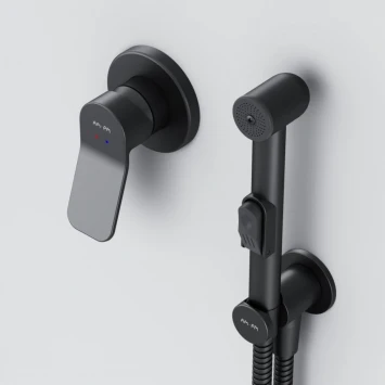 Гигиенический душ Am.Pm X-Joy F40H85A22 со смесителем, черный матовый