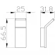 Крючок Wonzon &amp; Woghand Lotte WW-8315A для ванны, хром
