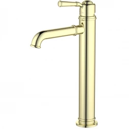 Смеситель для раковины Aquatek Классик AQ1504PG без донного клапана, Золото