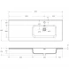 Раковина BelBagno BB1200ETL-R 121x46,5 см R, накладная, белый