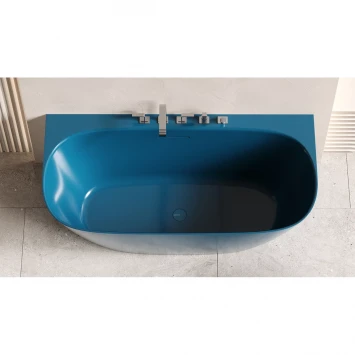 Ванна из литьевого мрамора Salini S-Stone Sofia Wall 102527MF 160x80 см, покраска по RAL матовый полностью
