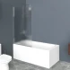 Шторка для ванны 75 см BelBagno UNO-V-1-75/150-P-Cr текстурное стекло