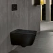 Электронный унитаз-биде подвесной Villeroy &amp; Boch ViClean V0E100S0 безободковый, с сиденьем микролифт, черный глянец