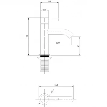 Смеситель для раковины Abber Wasser Kreis AF8110