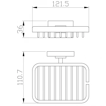 Мыльница Wonzon &amp; Woghand Flat WW-9724 настенная, хром