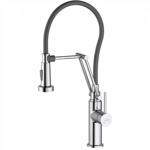 Смеситель для кухни Aquatek Европа AQ1388CR с гибким изливом, хром