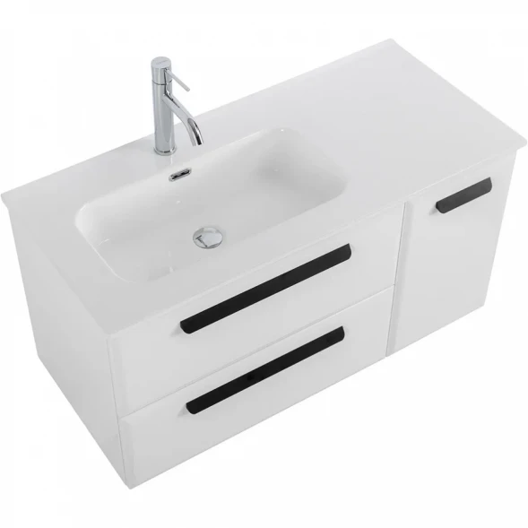 Тумба под раковину Cezares Eco ECO-CER-N-1000-2C-1A-SO-BL-L 100 см L, подвесная, Bianco Lucido