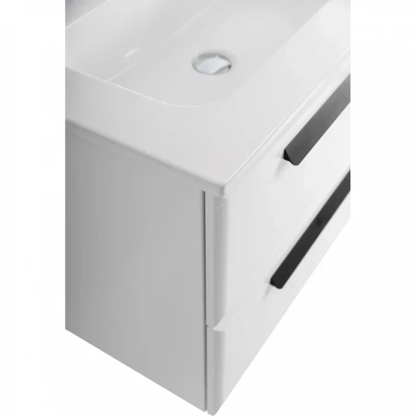 Тумба под раковину Cezares Eco ECO-CER-N-1000-2C-1A-SO-BL-L 100 см L, подвесная, Bianco Lucido