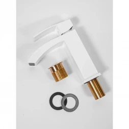 Смеситель для раковины Hansberge Cubito H1077WW белый