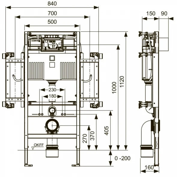 Инсталляция для унитаза Tece TECEprofil 9300381
