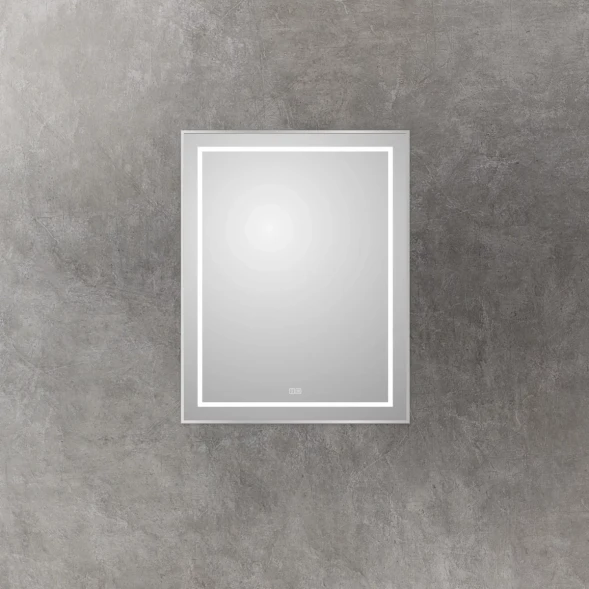 Зеркало BelBagno Kraft SPC-KRAFT-700-900-LED-TCH-WARM 70x90 см, с LED-подсветкой, сенсорным выключателем, антизапотеванием, алюминий