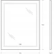 Зеркало BelBagno Kraft SPC-KRAFT-700-900-LED-TCH-WARM 70x90 см, с LED-подсветкой, сенсорным выключателем, антизапотеванием, алюминий