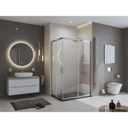 Душевой поддон BelBagno Uno TRAY-MR-UNO-AH-120/80-35-NERO-CR 120x80 см, из литьевого мрамора, прямоугольный, черный матовый