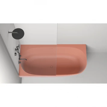 Ванна из литьевого мрамора Salini S-Stone Sofia Corner 102525MF 170x85 см L, покраска по RAL матовый полностью