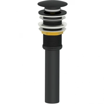 Донный клапан для раковины Wonzon &amp; Woghand WW-88SS04-MB без перелива, черный матовый