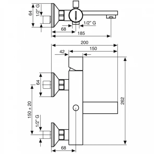 Смеситель для ванны Emmevi Ade 78001/CR хром